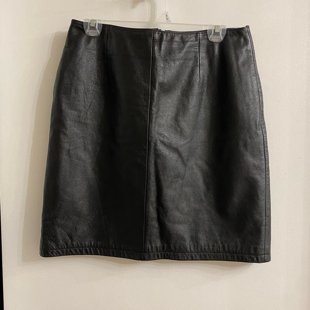 Wilsons Leather Black Mini Pencil Skirt